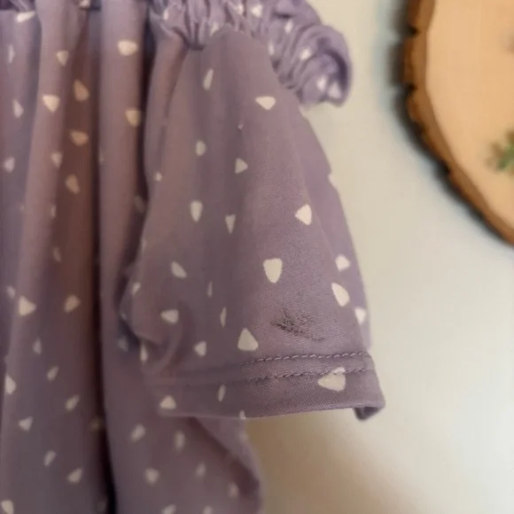 Persaya Girl Lilac Purple Pattern Off-the-shoulder Top Size S - Picture 3 of 4